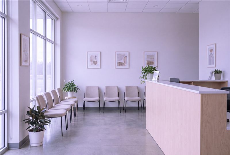 Modern clinic front desk